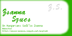 zsanna szucs business card